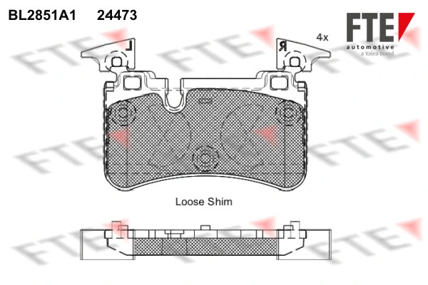 Brake Pad Set, disc brake (BL2851A1)