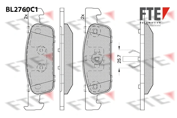 Brake Pad Set, disc brake (BL2760C1)