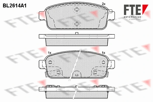 Brake Pad Set, disc brake (BL2614A1)