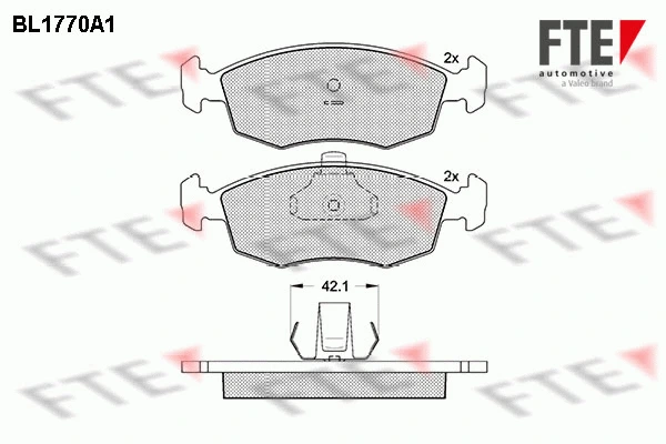 Brake Pad Set, disc brake (BL1770A1)