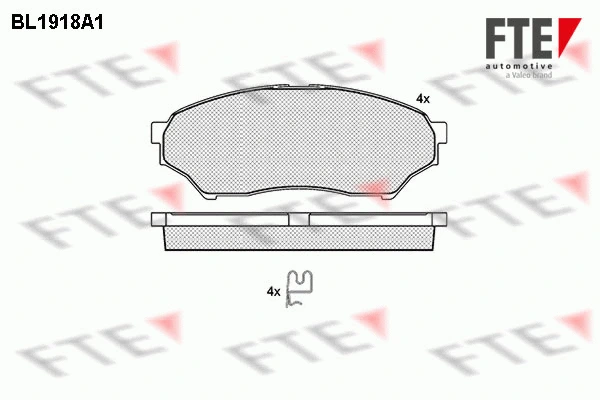 Brake Pad Set, disc brake (BL1918A1)