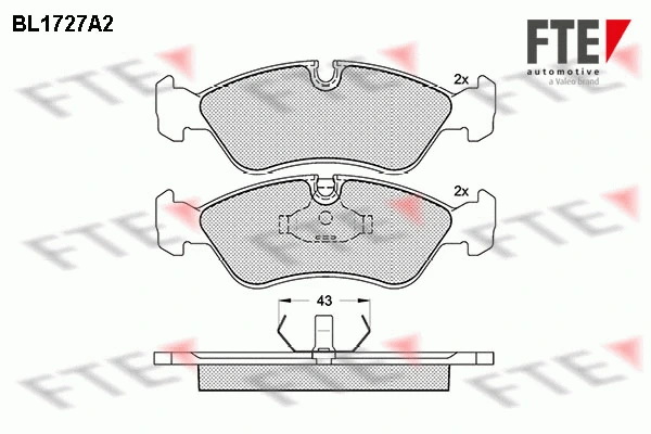 Brake Pad Set, disc brake (BL1727A2)