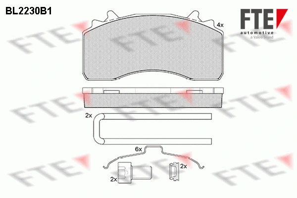 Brake Pad Set, disc brake (BL2230B1)