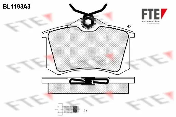 Brake Pad Set, disc brake (BL1193A3)
