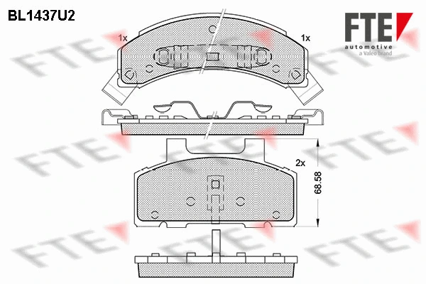 Brake Pad Set, disc brake (BL1437U2)