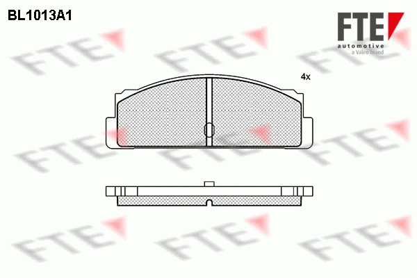 Brake Pad Set, disc brake (BL1013A1)
