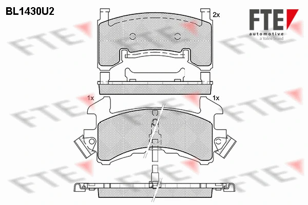 Brake Pad Set, disc brake (BL1430U2)
