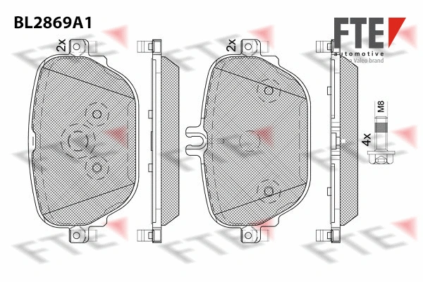 Brake Pad Set, disc brake (BL2869A1)
