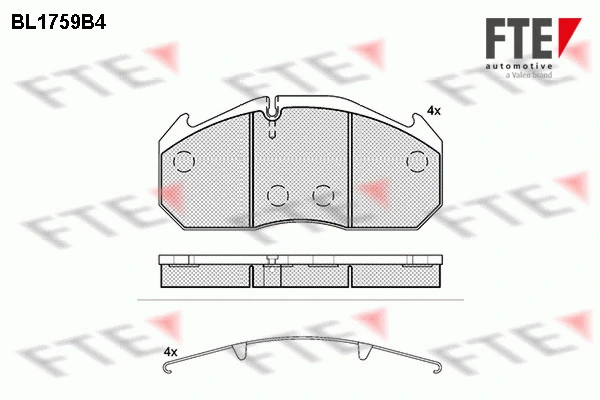 Brake Pad Set, disc brake (BL1759B4)