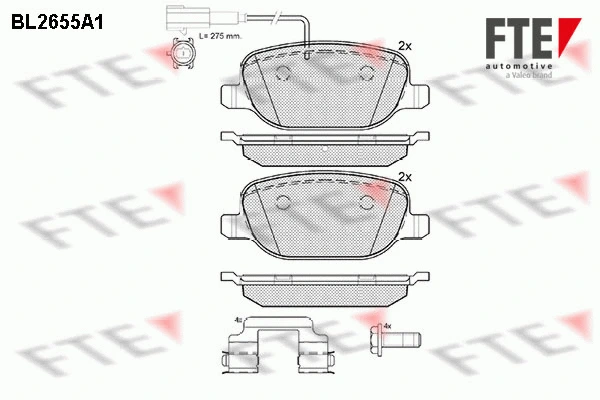 Brake Pad Set, disc brake (BL2655A1)