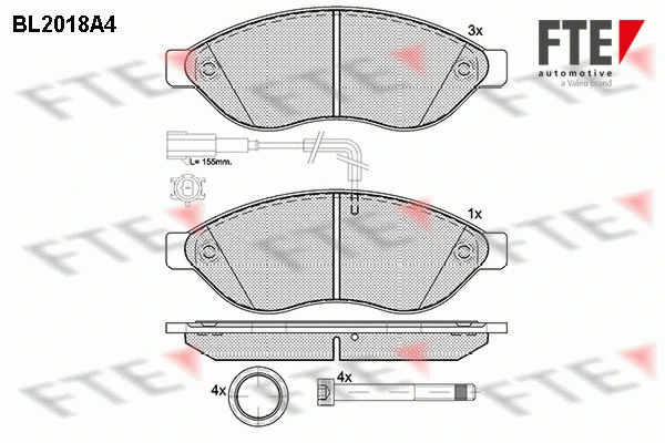 Brake Pad Set, disc brake (BL2018A4)