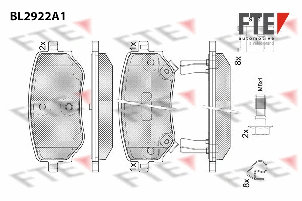 Brake Pad Set, disc brake (BL2922A1)
