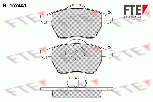Brake Pad Set, disc brake (BL1524A1)