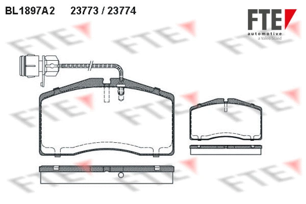 Brake Pad Set, disc brake (BL1897A2)