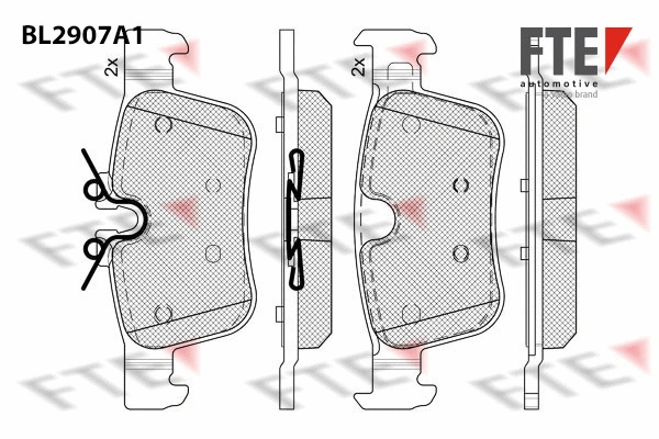 Brake Pad Set, disc brake (BL2907A1)