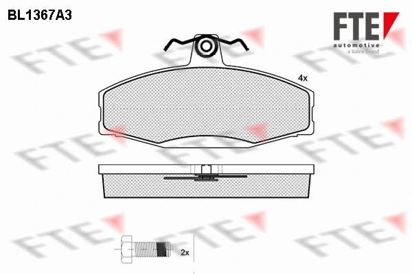 Brake Pad Set, disc brake (BL1367A3)