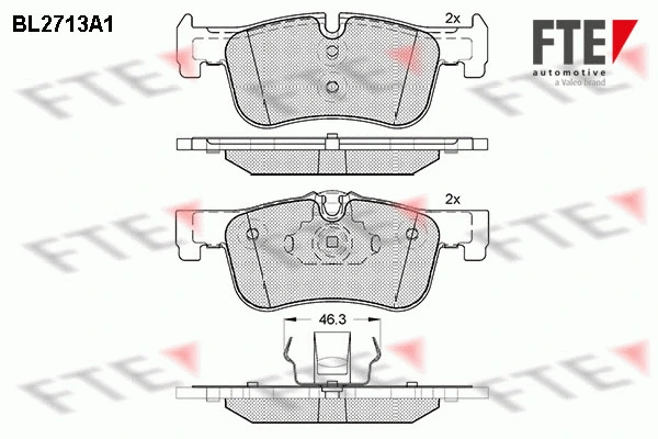 Brake Pad Set, disc brake (BL2713A1)