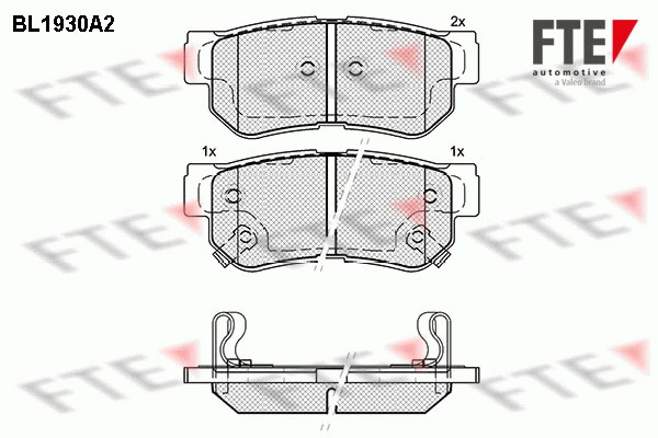 Brake Pad Set, disc brake (BL1930A2)