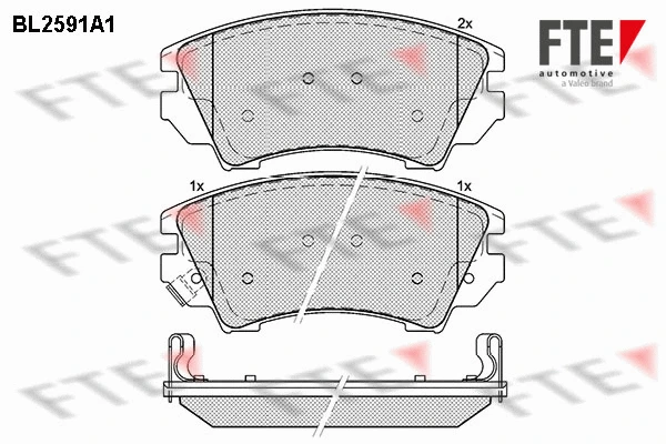 Brake Pad Set, disc brake (BL2591A1)