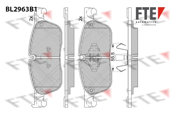Brake Pad Set, disc brake (BL2963B1)