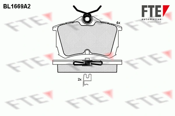 Brake Pad Set, disc brake (BL1669A2)