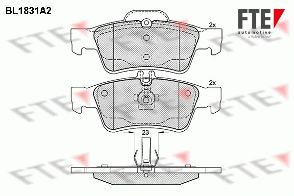 Brake Pad Set, disc brake (BL1831A2)