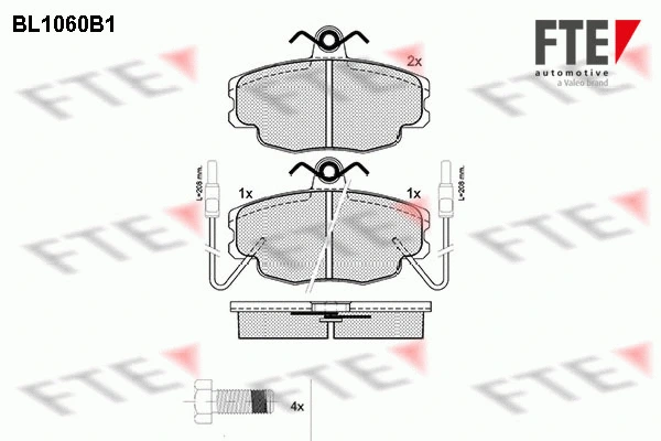 Brake Pad Set, disc brake (BL1060B1)