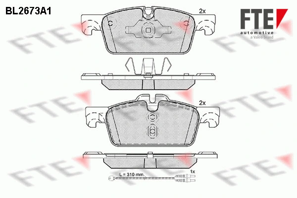 Brake Pad Set, disc brake (BL2673A1)