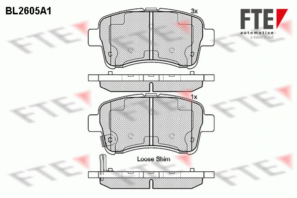 Brake Pad Set, disc brake (BL2605A1)