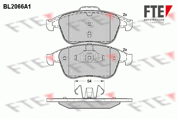 Brake Pad Set, disc brake (BL2066A1)