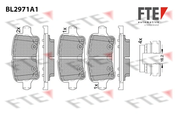 Brake Pad Set, disc brake (BL2971A1)