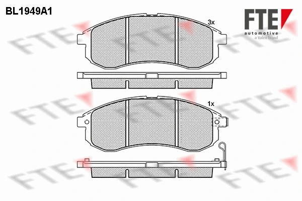 Brake Pad Set, disc brake (BL1949A1)