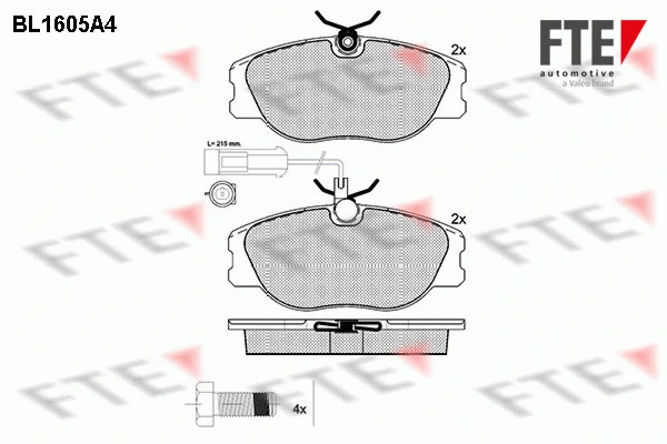 Brake Pad Set, disc brake (BL1605A4)