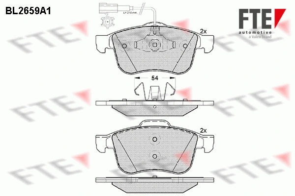 Brake Pad Set, disc brake (BL2659A1)