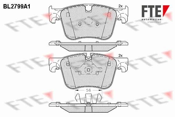 Brake Pad Set, disc brake (BL2799A1)