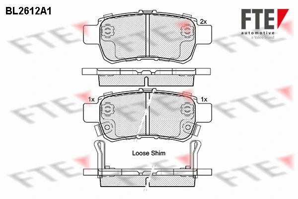 Brake Pad Set, disc brake (BL2612A1)