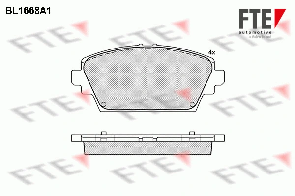 Brake Pad Set, disc brake (BL1668A1)