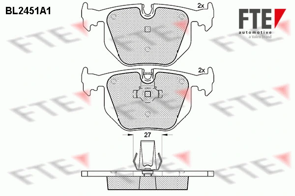 Brake Pad Set, disc brake (BL2451A1)