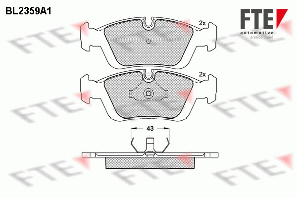 Brake Pad Set, disc brake (BL2359A1)