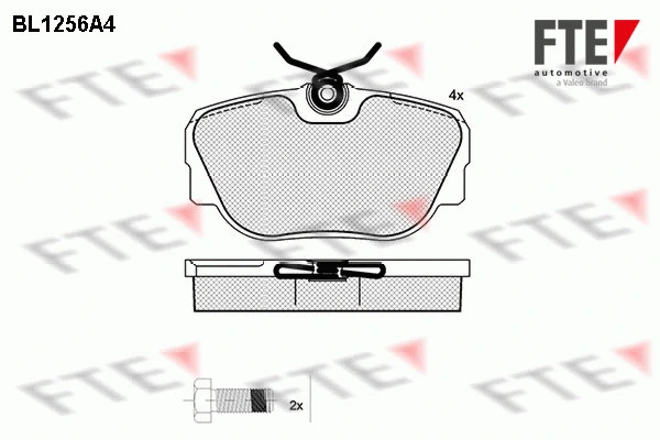 Brake Pad Set, disc brake (BL1256A4)