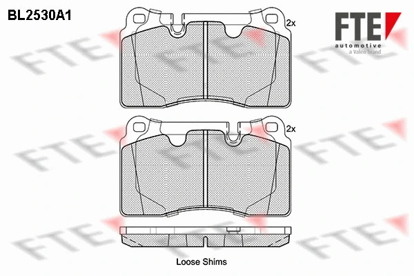 Brake Pad Set, disc brake (BL2530A1)