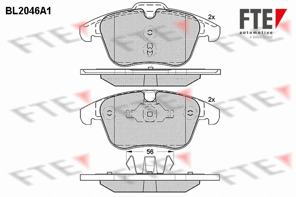 Brake Pad Set, disc brake (BL2046A1)