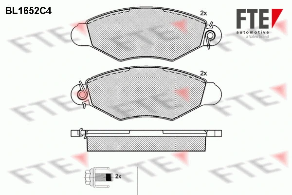 Brake Pad Set, disc brake (BL1652C4)