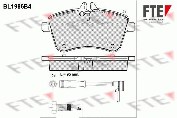 Brake Pad Set, disc brake (BL1986B4)
