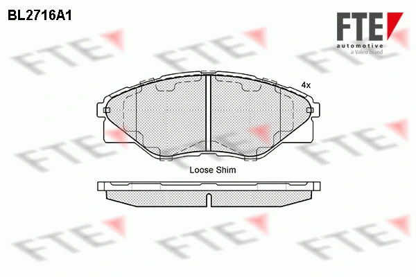 Brake Pad Set, disc brake (BL2716A1)