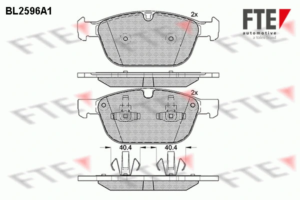 Brake Pad Set, disc brake (BL2596A1)