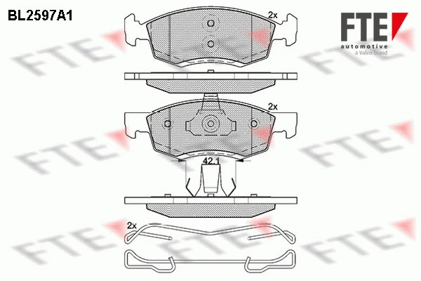 Brake Pad Set, disc brake (BL2597A1)