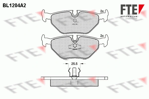 Brake Pad Set, disc brake (BL1204A2)
