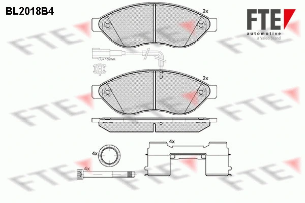 Brake Pad Set, disc brake (BL2018B4)