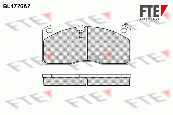 Brake Pad Set, disc brake (BL1726A2)